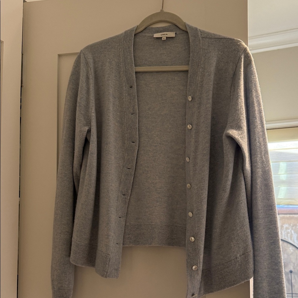 Vince Button-Up Cashmere Cardigan